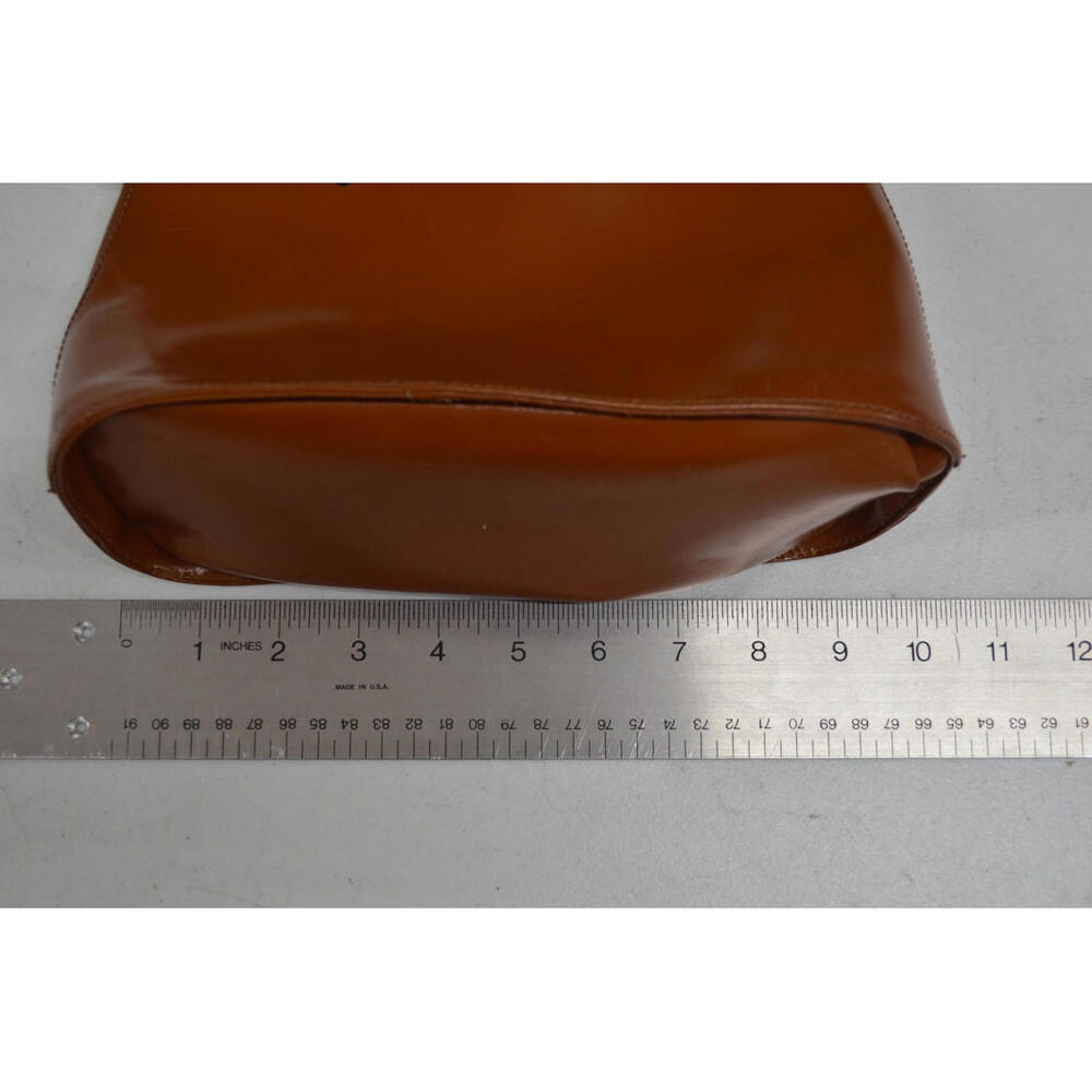 Cristian Genuine Leather Handbag Made in Italy Brown Tan Purse Horse Logo - Picture 8 of 9